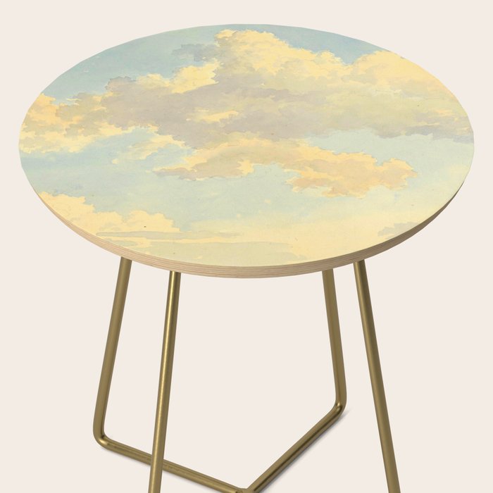 Watercolor Sunrise Clouds Heavenly Pastel Warm Colors Side Table Gallery Image 2