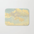 Watercolor Sunrise Clouds Heavenly Pastel Warm Colors Bath Mat Gallery Image 1