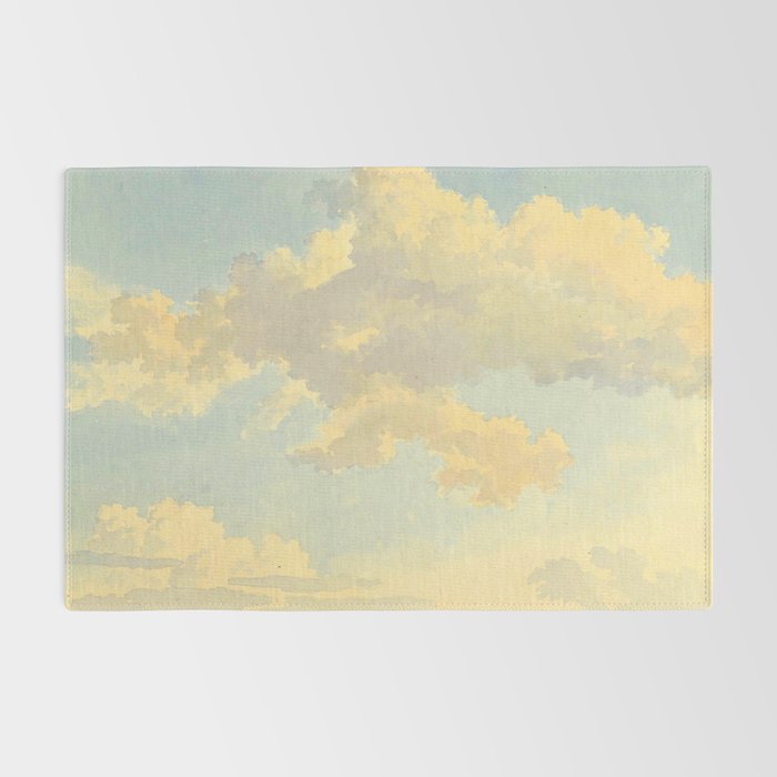 Watercolor Sunrise Clouds Heavenly Pastel Warm Colors Rug Gallery Image 2