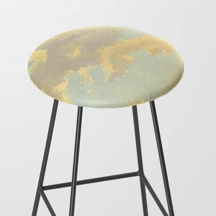 Watercolor Sunrise Clouds Heavenly Pastel Warm Colors Stool Gallery Image 2