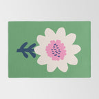 Sunflower - green & pink Rug Gallery Image 2