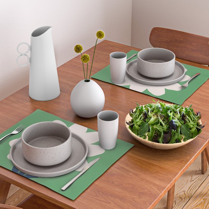 Sunflower - green & pink Placemat Gallery Image 2