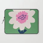 Sunflower - green & pink Laptop Sleeve Gallery Image 1