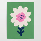 Sunflower - green & pink Poster Gallery Image 4