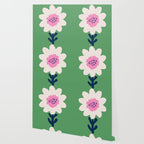 Sunflower - green & pink Wallpaper Gallery Image 2