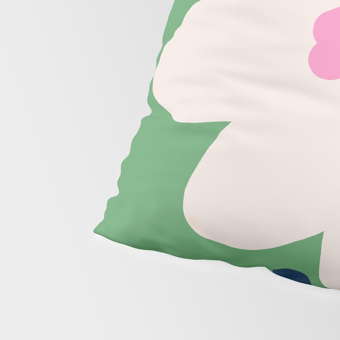 Sunflower - green & pink Pillow Sham Gallery Image 4