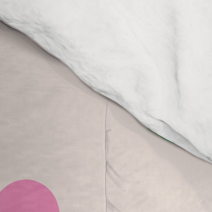 Sunflower - green & pink Comforter Gallery Image 4