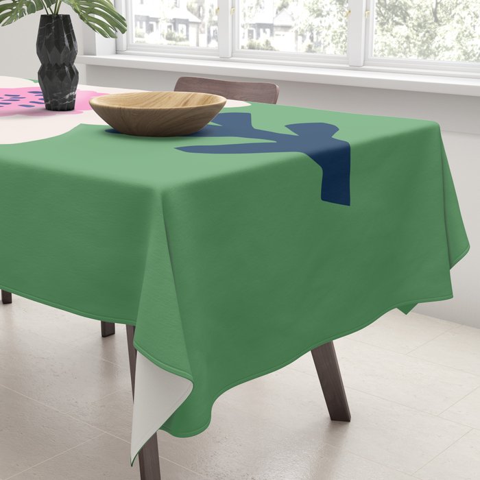 Sunflower - green & pink Tablecloth Gallery Image 3