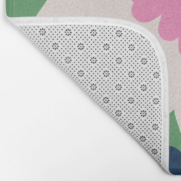 Sunflower - green & pink Bath Mat Gallery Image 2