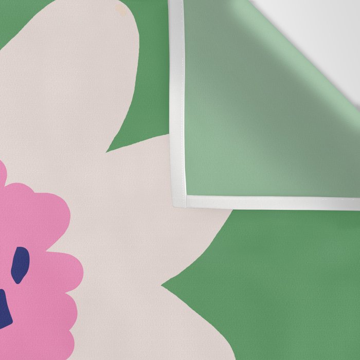 Sunflower - green & pink Wall Tapestry Gallery Image 3