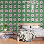 Sunflower - green & pink Wallpaper Gallery Image 3