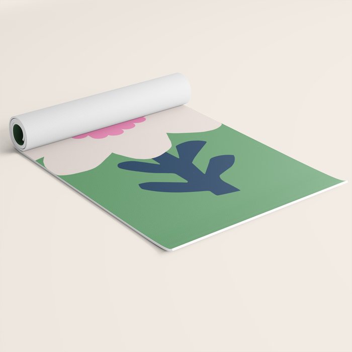 Sunflower - green & pink Yoga Mat Gallery Image 2