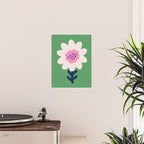 Sunflower - green & pink Poster Gallery Image 2