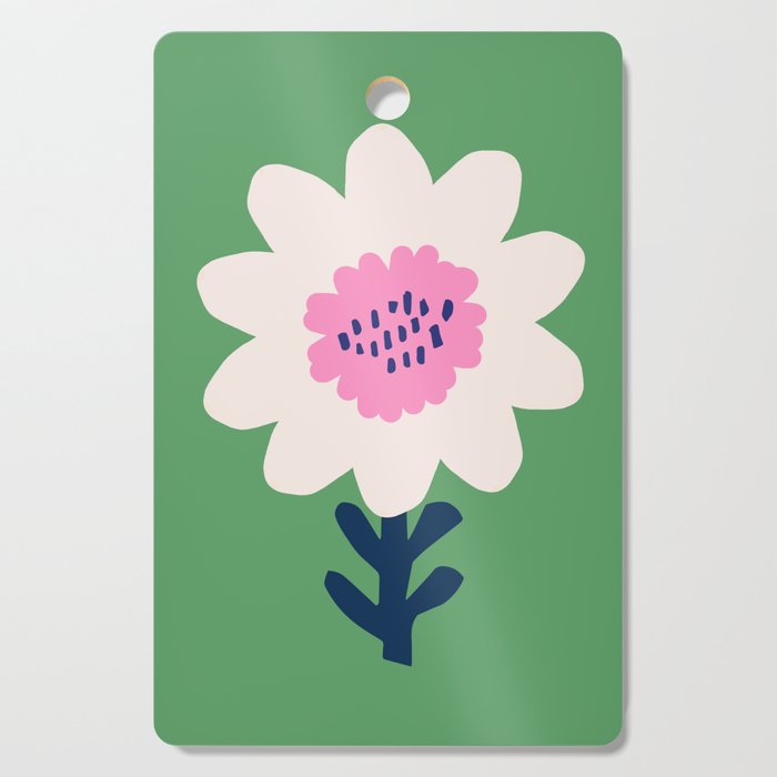 Sunflower - green & pink Cutting Board Gallery Image 1