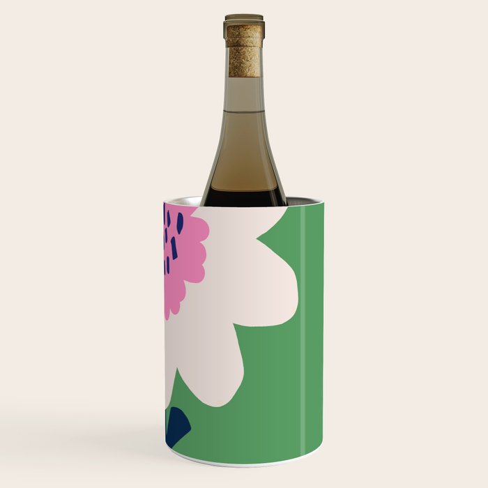 Sunflower - green & pink Wine Chiller Gallery Image 3