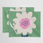 Sunflower - green & pink Placemat Gallery Image 1