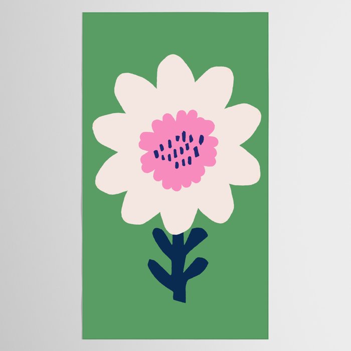 Sunflower - green & pink Tablecloth Gallery Image 2