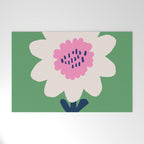 Sunflower - green & pink Welcome Mat Gallery Image 1