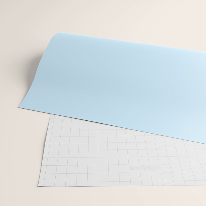 Coastal Minimalist Mid Century Modern Fish in Cool Light Blue White Brown Wrapping Paper Gallery Image 2