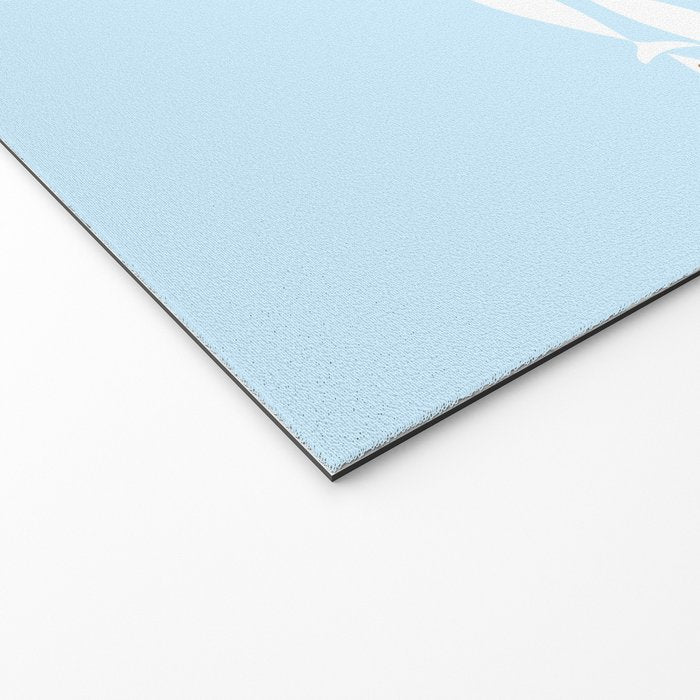 Coastal Minimalist Mid Century Modern Fish in Cool Light Blue White Brown Welcome Mat Gallery Image 2
