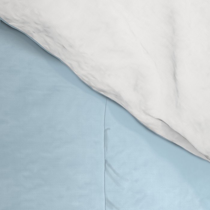 Coastal Minimalist Mid Century Modern Fish in Cool Light Blue White Brown Comforter Gallery Image 4