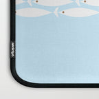 Coastal Minimalist Mid Century Modern Fish in Cool Light Blue White Brown Laptop Sleeve Gallery Image 3