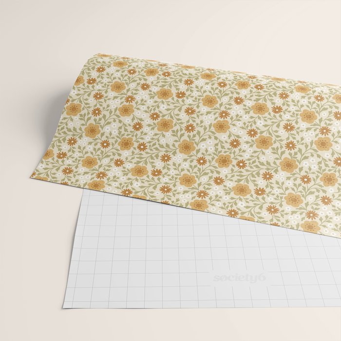 Eloise Floral - Gold Wrapping Paper Gallery Image 2