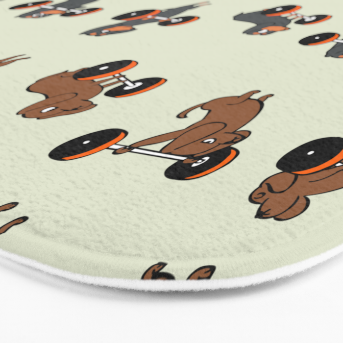 Olympic Lifting Dachshund Bath Mat Gallery Image 3