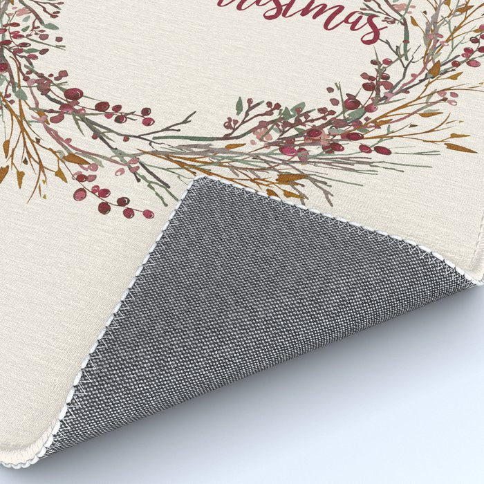 Merry Christmas Wreath Rug Gallery Image 4