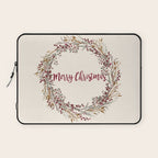 Merry Christmas Wreath Laptop Sleeve Gallery Image 1