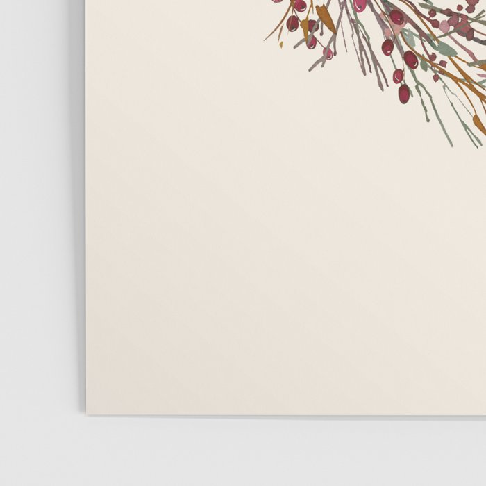 Merry Christmas Wreath Poster Gallery Image 3