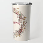 Merry Christmas Wreath Travel Mug Gallery Image 2