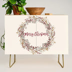 Merry Christmas Wreath Credenza Gallery Image 1