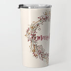 Merry Christmas Wreath Travel Mug Gallery Image 3