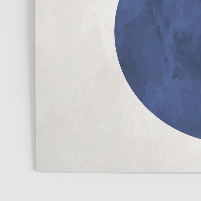 Mid Century Modern Navy Blue Circle Semi CircleWarm Neutral Tones Poster Gallery Image 3