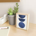 Mid Century Modern Navy Blue Circle Semi CircleWarm Neutral Tones Mini Art Print Gallery Image 2