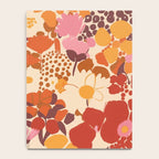 Bold Retro Bloom Collage in Sunset Tones Maximalist Floral Pattern Notebook Gallery Image 4