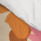 Bold Retro Bloom Collage in Sunset Tones Maximalist Floral Pattern Comforter Gallery Image 4