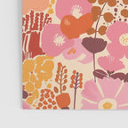 Bold Retro Bloom Collage in Sunset Tones Maximalist Floral Pattern Poster Gallery Image 3