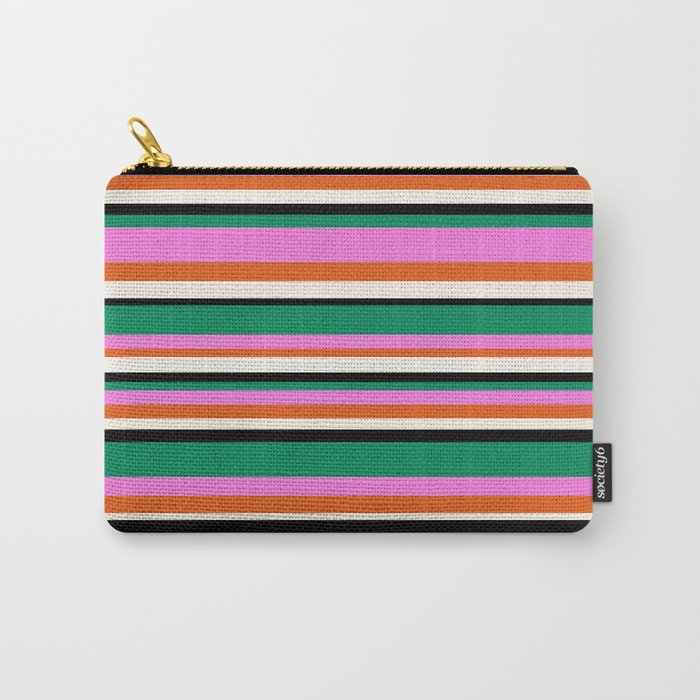 Classic Stripes XIV - Bold Retro Carry All Pouch Gallery Image 1
