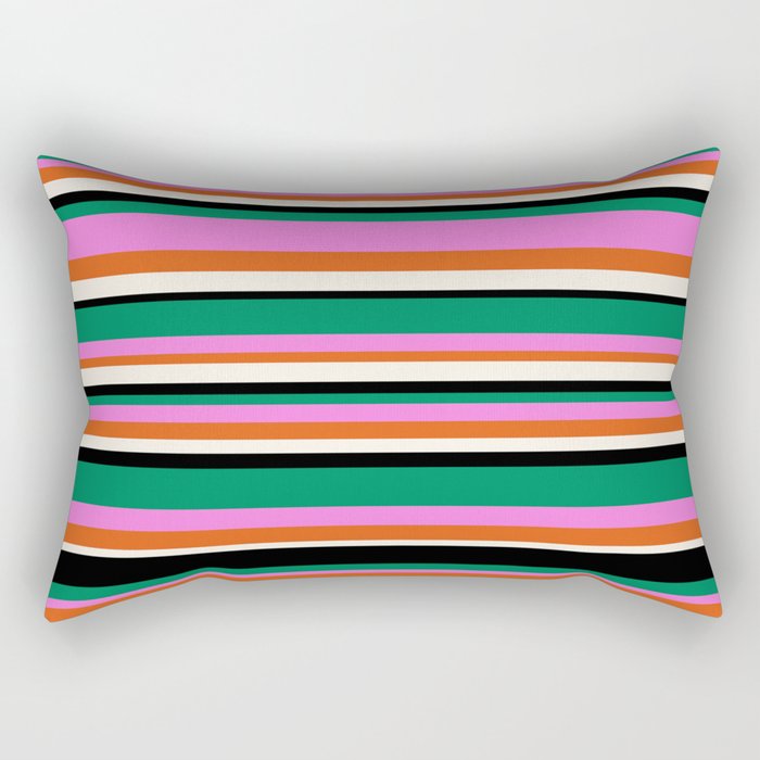 Classic Stripes XIV - Bold Retro Rectangular Pillow Gallery Image 2