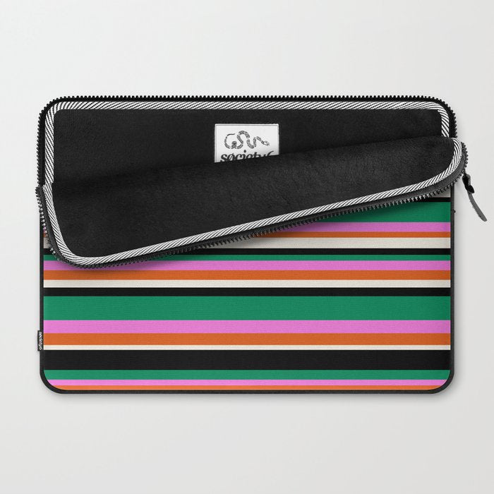 Classic Stripes XIV - Bold Retro Laptop Sleeve Gallery Image 2