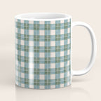 Green, Blue, and Ivory Traditional Plaid Pattern Coffee Mug Gallery Image 1