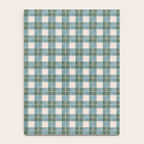 Green, Blue, and Ivory Traditional Plaid Pattern Notebook Gallery Image 4