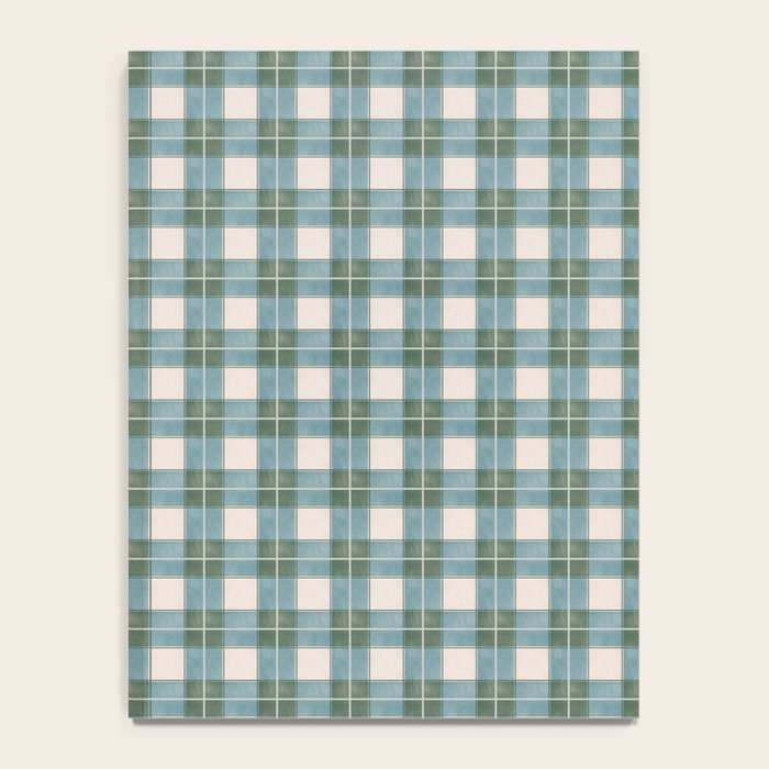Green, Blue, and Ivory Traditional Plaid Pattern Notebook Gallery Image 4