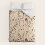 Spring Garden Flower Collection - Cream Duvet Cover Gallery Image 6