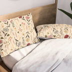 Spring Garden Flower Collection - Cream Pillow Sham Gallery Image 2