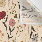 Spring Garden Flower Collection - Cream Wall Tapestry Gallery Image 3
