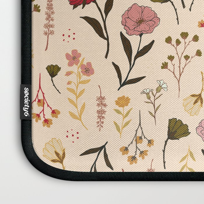 Spring Garden Flower Collection - Cream Laptop Sleeve Gallery Image 3