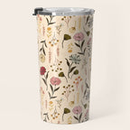 Spring Garden Flower Collection - Cream Travel Mug Gallery Image 3